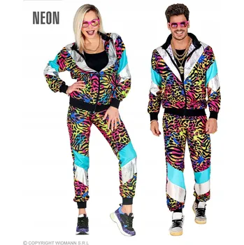 Karnevalový kostým Teplákovka 80. léta Neon Kostým Teplákovka 80. 90. léta Šusťáková XXL