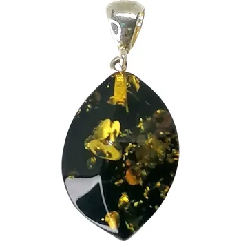 Přívěsek Jantarový přívěsek tmavě medový 2,8 cm (rekonstruovaný)