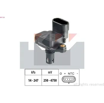 Čidlo automobilu Snímač barometrického tlaku vzduchu KW 493 125