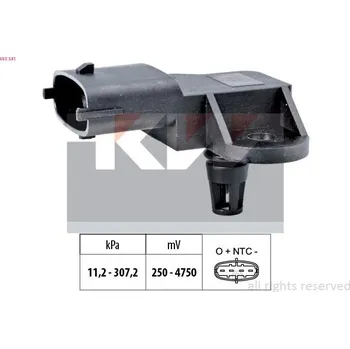 Čidlo automobilu Senzor tlaku sacího potrubí KW 493 341
