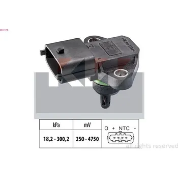 Čidlo automobilu Senzor, tlak výfukového plynu KW 493 178
