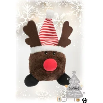 Hračka pro psa Trixie Vánoční plyšový míček Santa Claus/Sob/Sněhulák 18–29 cm