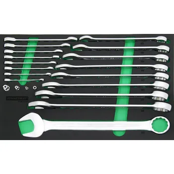 Modul - sada klíčů, očkoploché a očkoploché s ráčnou, 8-46 mm, 21 ks - JONNESWAY W26121SV