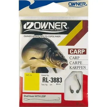 Rybářský háček Háčky zemní, splávkové, s návazcem, s otřepem Owner RL-3883 Carp 10 ks