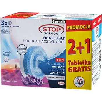 Odvlhčovač vzduchu Pohlcovač vlhkosti STOP Ceresit Aero 360 Levandulová zahrada Sada 2+1 3x450g
