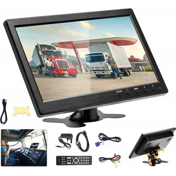 Monitor 10" LCD MONITOR Mini TV + HDMI BN AV VGA 10,1palcový LCD DISPLEJ ČERNÝ