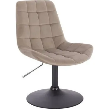 LuxuryForm DESIGN Kosmetická židle PARIS VELUR na černém talíři - latte