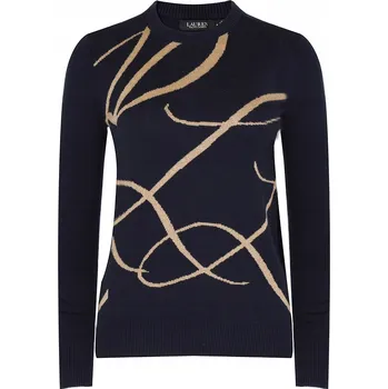 Dámský svetr Lauren Ralph Lauren dámský svetr modrý klasický ke kyčlím velikost XXS