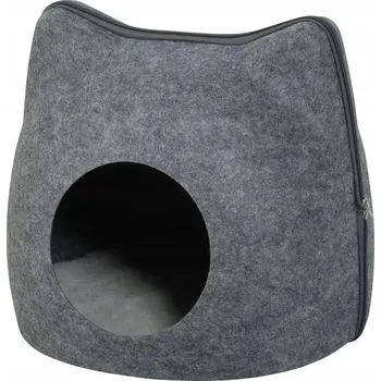 Pelíšek pro psa ZOLUX pro kočky Pelíšek uzavřený box s ušima, šedý 500110