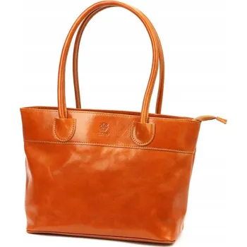 Kabelka Vera Pelle shopper kabelka z pravé kůže hnědá