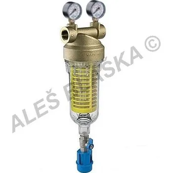 vodní filtr ATLAS FILTRI - Itálie | Samočistící filtr HYDRA K DP M-RAH s mosaznou hlavou a zpětným proplachem, s manometry (Atlas filtr vodní-filtrace v - 1" HYDRA K DP M-RAH