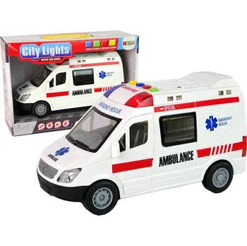 autíčko LEAN Toys Ambulance s třecím pohonem na baterky
