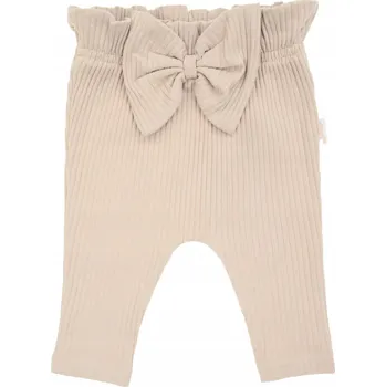 Dívčí kalhoty Dívčí béžové žebrované kalhoty Nicol, vel. 80
