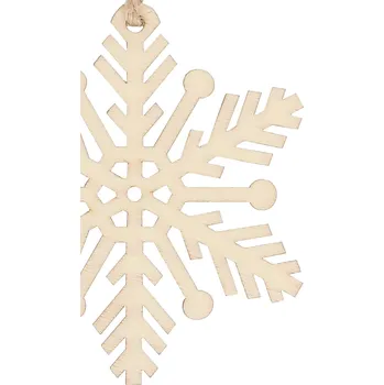 Vánoční dekorace Springos CA0770 DŘEVĚNÁ OZDOBA 6 KS.