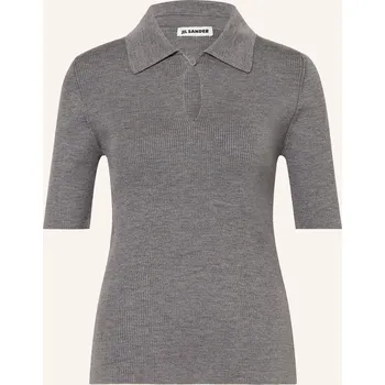 Dámská košile Jil Sander Dámské Pletené Polo Tričko, šedá, 40