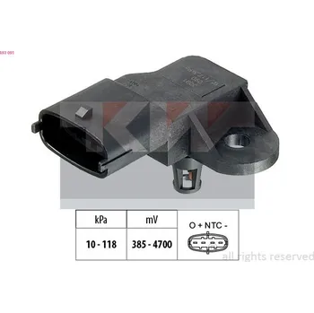 Čidlo automobilu Snímač, plnicí tlak KW 493 091