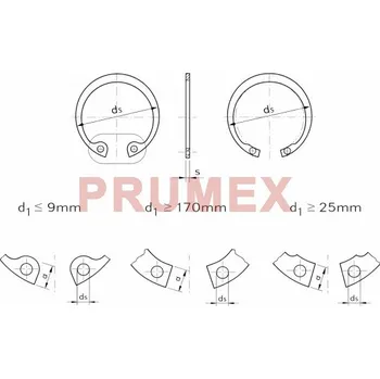 Matice Pojistný kroužek do díry DIN 472 - 28 mm