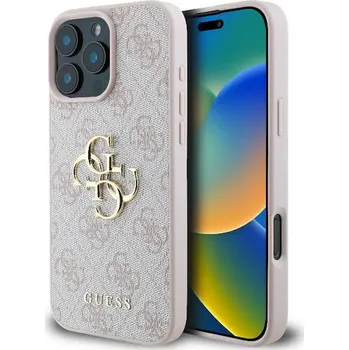 Telefonní příslušenství Pouzdro GUESS pro IPHONE 16 Pro GUHCP16L4GMGPI (4G PU Big Logo) růžové