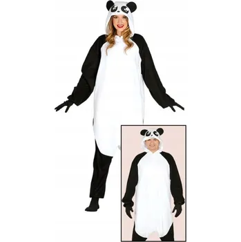 Karnevalový kostým Unisexový Kostým panda černobílý L