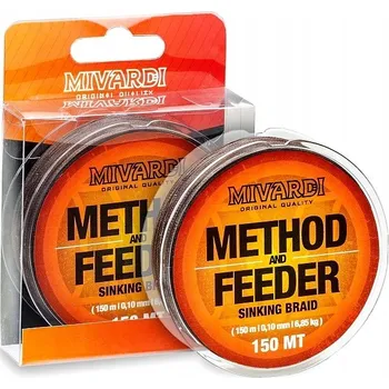 Mivardi šňůra Method & Feeder Sinking Braid 150 m, 0,14 mm, 8,65 kg