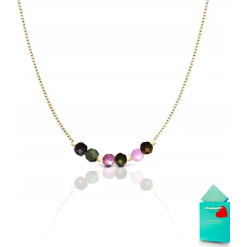 Náhrdelník Náhrdelník černý turmalín přívěsek stříbro pozlacené zlatem ryzost 925