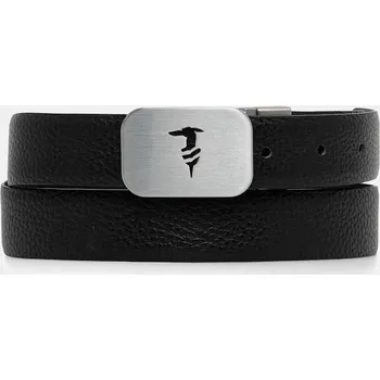 Opasek Kožený pásek Trussardi B346B000010N černá 99X, vel. 95