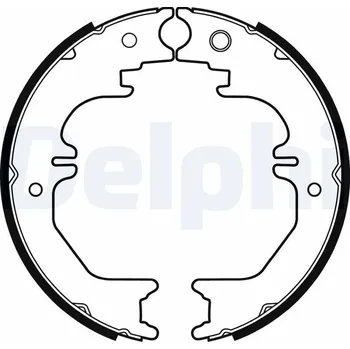 Brzdová čelist Sada brzdových čelistí, parkovací brzda DELPHI LS2132