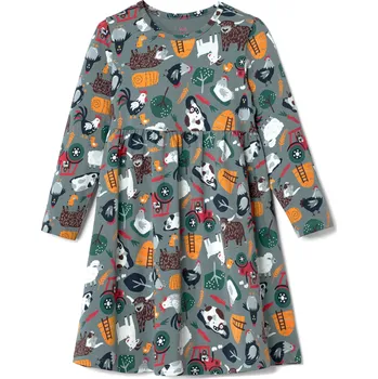 Kojenecké oblečení 669282 - Tchibo - Žerzejové šaty pro miminka - pro dívky - vel. 86/92 - barva: modrá