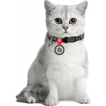 Obojek pro psa WAUDOG Nylonový obojek pro kočky s QR přívěskem 20-30 cm POMERANČE