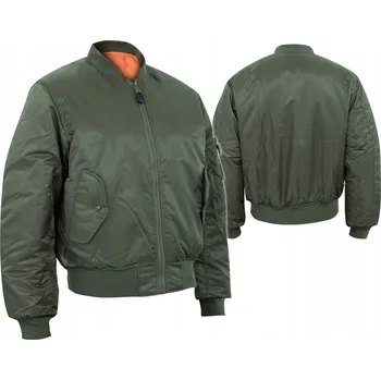 Pánský bomber VOJENSKÁ BUNDA PILOT MA1 US ARMY FLEK FLYERS MIL-TEC OLIVOVÁ M