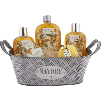 Kosmetická sada Plechový dárkový koš - s arganovým olejem