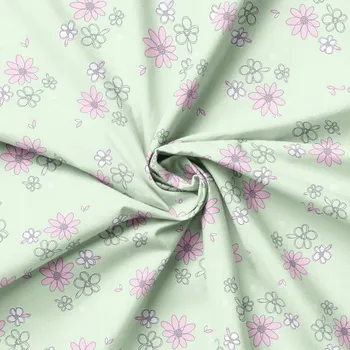 Látka 100% bavlna Interlock Květiny Art 2468/03