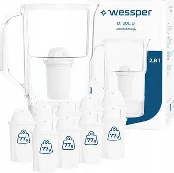 Filtrační konvice Filtrační konvice Wessper D1 SOLID 2,8l bílá + 10x filtr