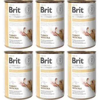 Krmivo pro psa BRIT Veterinary Diet Hepatic Turkey&Pea krmivo pro onemocnění jater 6x400 g