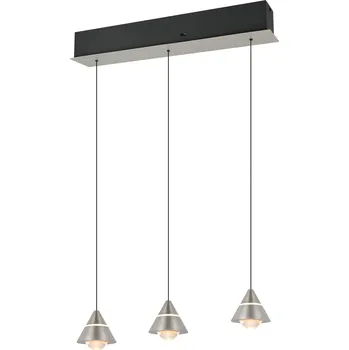 Trio 337010307 LED závěsné stropní svítidlo ROMEO | 7W integrovaný LED zdroj | 700lm | 2300+3000+4000K | stahovací + Trio 983-3400 3x LED žárovka TROPFEN 1x4W | E14 | 470lm | 3000K