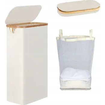 Koš na prádlo KOŠ NA PRÁDLO ÚZKÝ SKLÁDACÍ PRO BIELIZNU A OBLEČENÍ 63L