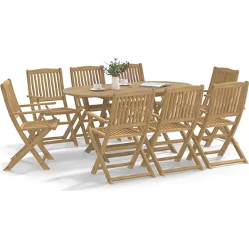 Skládací zahradní židle 8 ks 54x61x88 cm masivní akácie Hnědá3214231