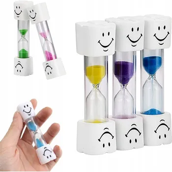 Hodiny Přesýpací hodiny na čištění zubů Timer ZOUBEK Hodiny OBLIČEJ barevný časovač