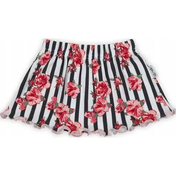 Dívčí sukně Dívčí volánek sukně Nicol s květinovým a pruhovaným vzorem, vel. 104