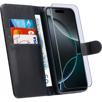 Pouzdro na mobilní telefon Flipové pouzdro KrainaGSM pro Apple iPhone 16 Pro Max, černé