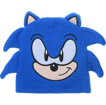 Čepice Modrá zimní čepice pro děti - Sonic the Hedgehog, 3D. 54 cm