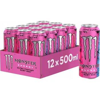 Energetický nápoj Monster Energy Ultra Fantasy Ruby Red Energetický nápoj s bublinkami 500 ml