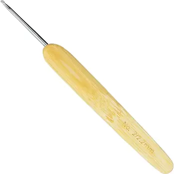 Nástroj na niť a příze Bambusový háček ChiaoGoo s kovovou špičkou 2,2mm (Crochet Hooks – Natural, Metal Head 2,2mm)