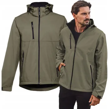 Pánská softshellová bunda Pánská nepromokavá bunda SOFTSHELL s odepínací fleecovou podšívkou a vojenskou kapuce, velikost M