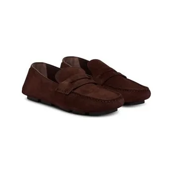 Dámské mokasíny Mokasíny Calvin Klein Square Driver Suede HW0HW02844 Bordó 36