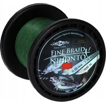 Mikado Pletená Šňůra Nihonto Fine Braid 900m Zelená 0,20mm