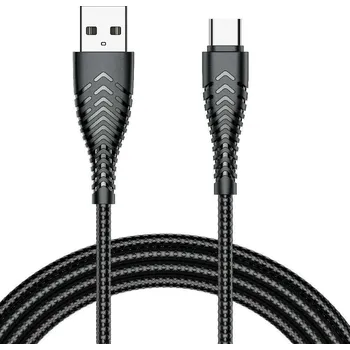 Datový kabel Kabel VEGER USB A na typ C 2,4A V104 1,2 m černý
