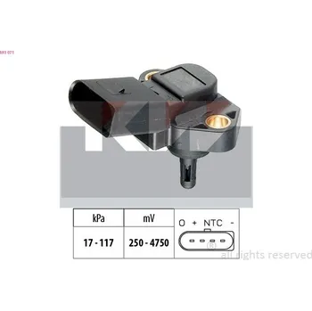 Čidlo automobilu Senzor tlaku sacího potrubí KW 493 071