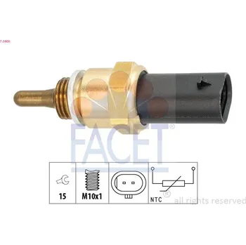Čidlo automobilu Snímač, teplota chladiva FACET 7.3406