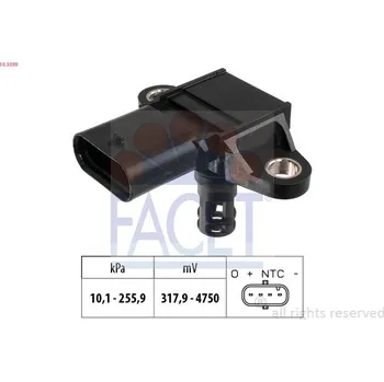 Čidlo automobilu Senzor tlaku sacího potrubí FACET 10.3399